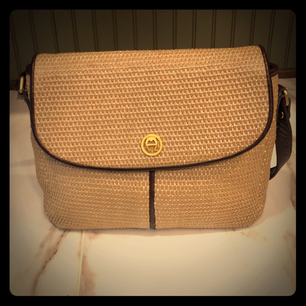 Etienne Aigner Straw Crossbody Bag